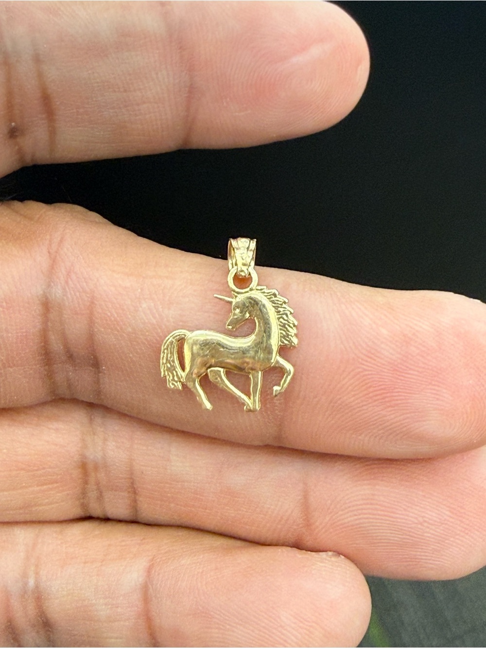 14Kt Real Gold Horse pendant